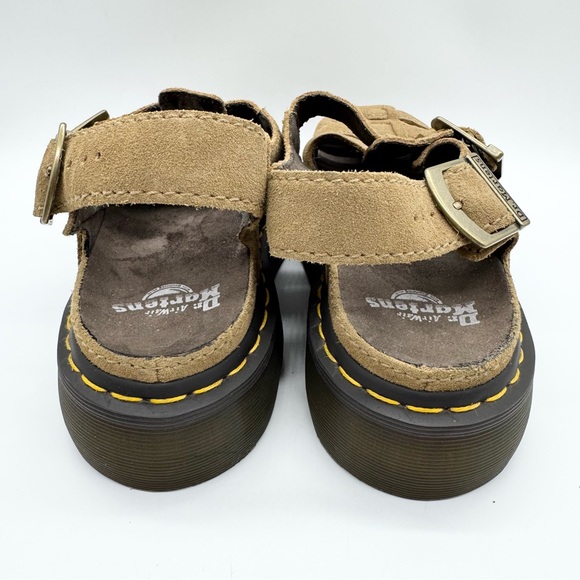 Dr. Martens Wrenlie Bronx Suede Fisherman Sandals Chunky Platform Tan Sz L9/M8‎ - Picture 8 of 11